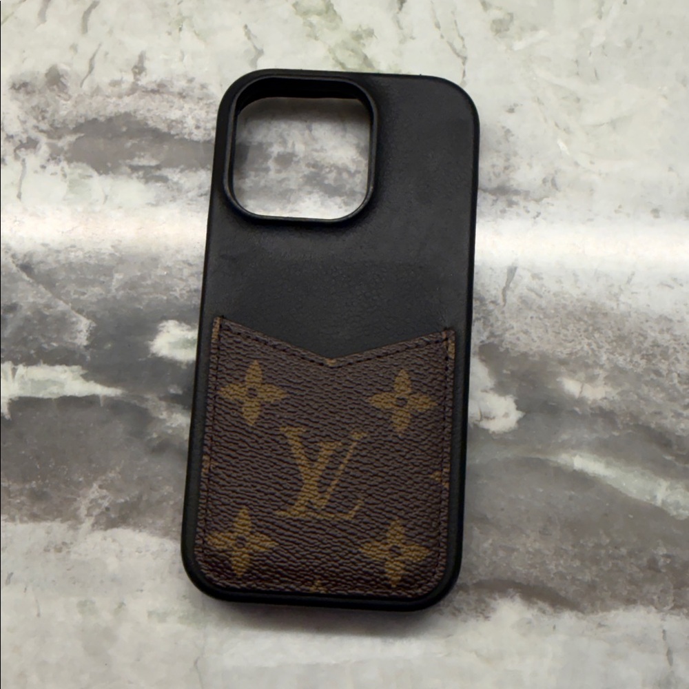 Louis Vuitton Black and Brown Monogram Phone Case